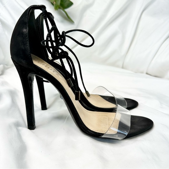 Schutz Josseana suede Clear Strap heels - Picture 6 of 17